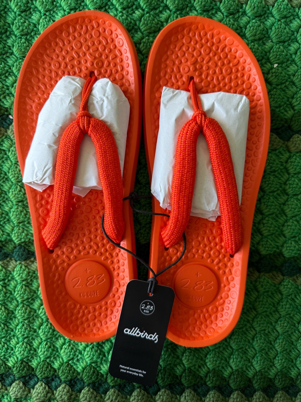 Allbirds Unisrx Orange Slide Sandals - Comfortable Slip-On Thongs
